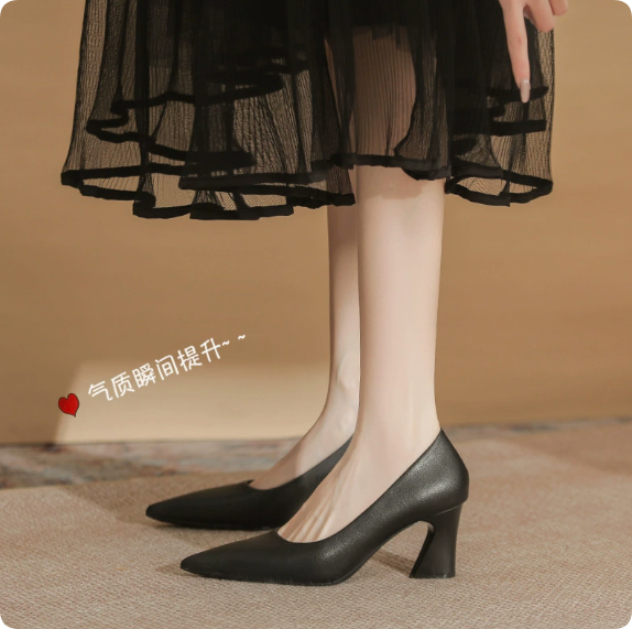 Genuine Leather Women's Footwear: Summer Toe-Post Sandals, Elegant Block-Heel Pumps, and Business-Style Slip-Ons