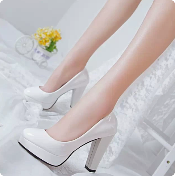 Stylish & Elegant Genuine Leather High Heels — Versatile Women's Casual Pumps | The Perfect Choice for Commuting